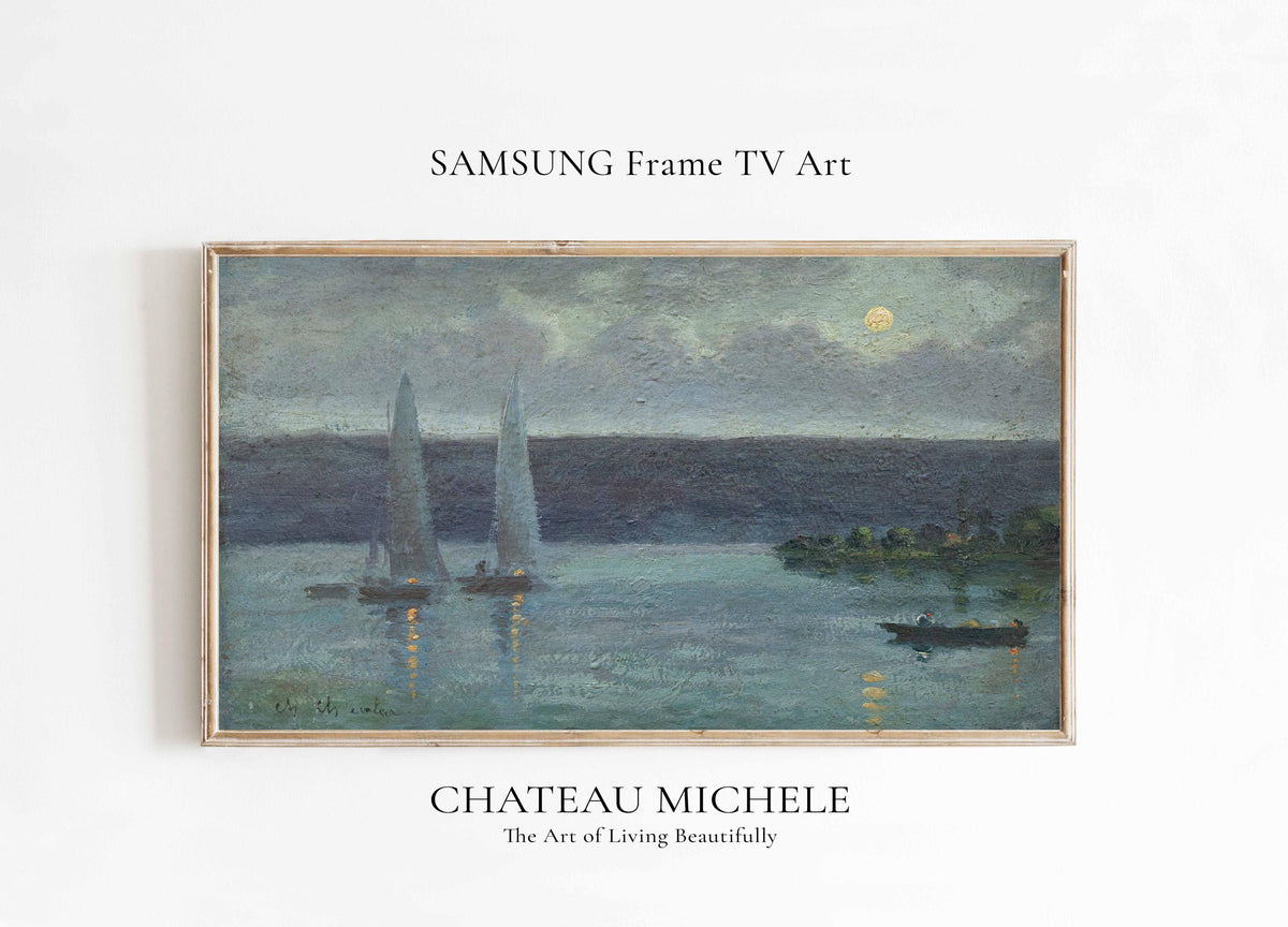 Samsung Frame TV Art Coastal Moody DIGITAL Art Frame TV