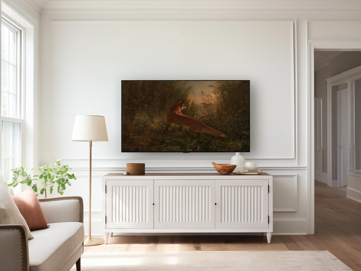 Art for Frame TV | Digital Download Painting | Vintage Art for Frame TV | Autumn TV Art | Halloween | Fall Tv Art | Rustic Farmhouse | Fox