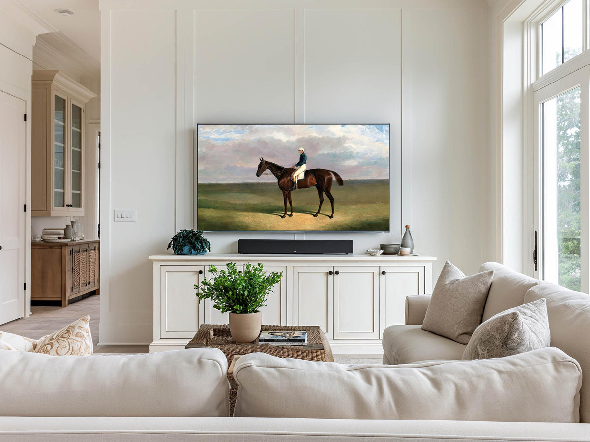 Equestrian Art for Frame TV | Fall Frame TV Art | English Polo Horse Artwork | Rustic Country Farmhouse Decor | Racehorse | Horse and Rider