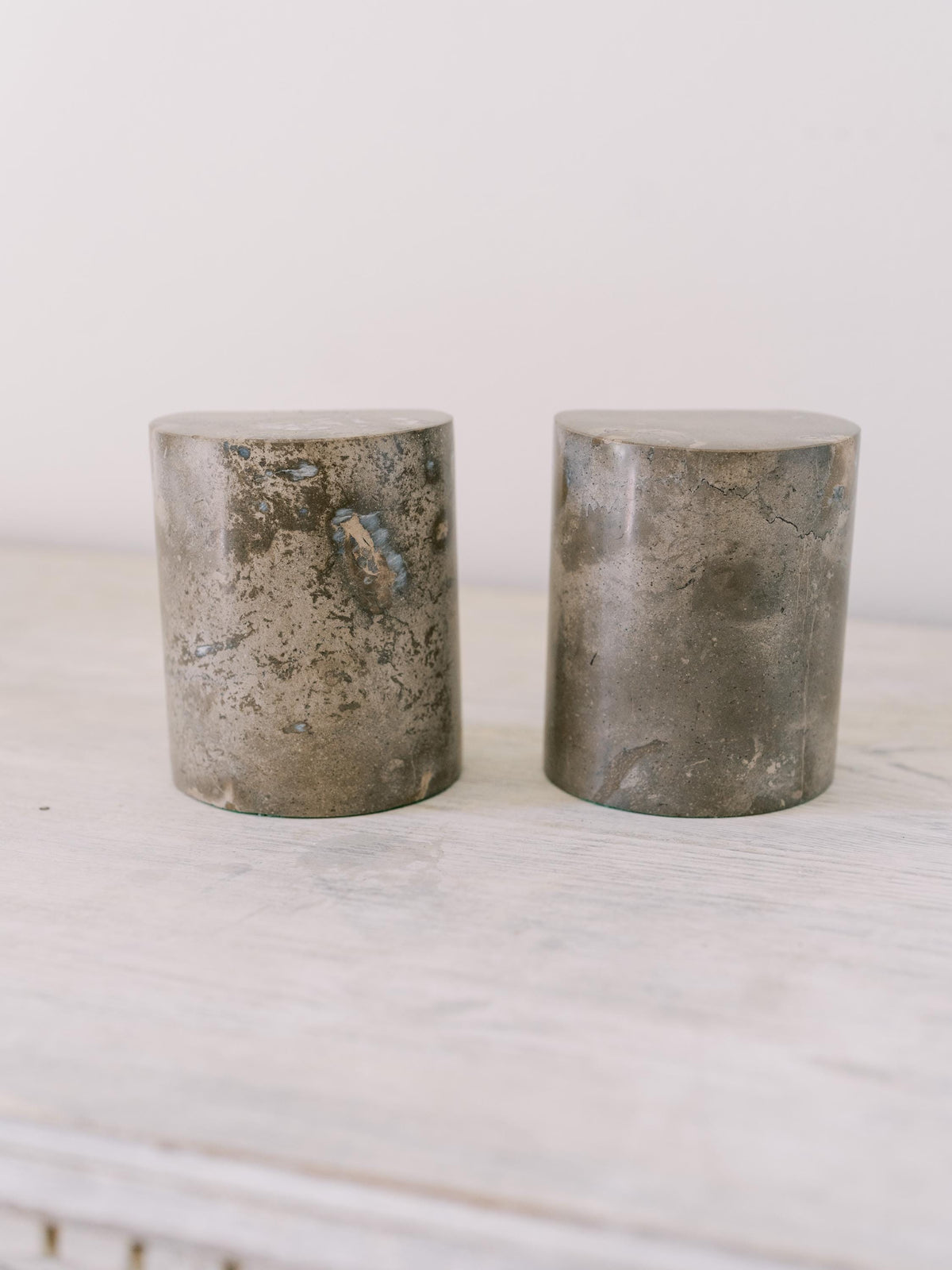 Vintage Stone Bookends Pair, Petrified Wood, Natural Stone Bookends, Vintage Book Ends, Bookshelf Accessories, Polished Stone Bookends