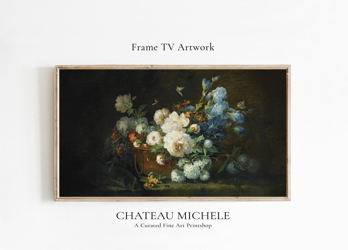 Floral still life art for samsung frame tv spring and summer, image 1