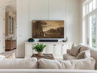 Neutral Art for Samsung Frame TV | Muted Fall Autumn Landscape | Modern Minimal |  Digital Art | Farmhouse Rustic Art | Sepia Drawing