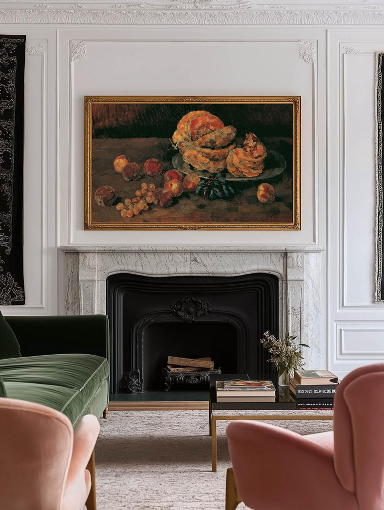 Fall Artwork for Frame TV | Pumpkin Still Life | Halloween | Autumn | Thanksgiving | Farmhouse | French Country | Vintage Art Painting