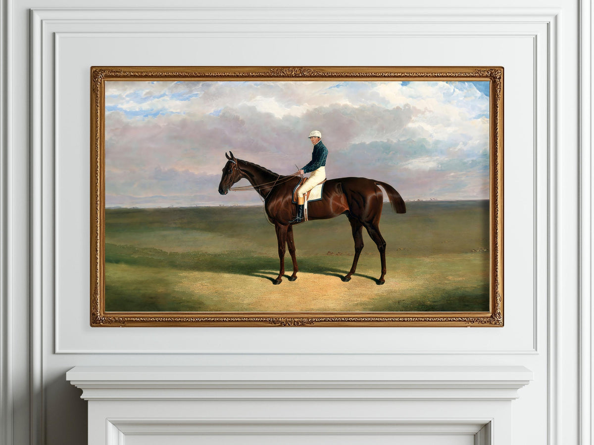 Equestrian Art for Frame TV | Fall Frame TV Art | English Polo Horse Artwork | Rustic Country Farmhouse Decor | Racehorse | Horse and Rider