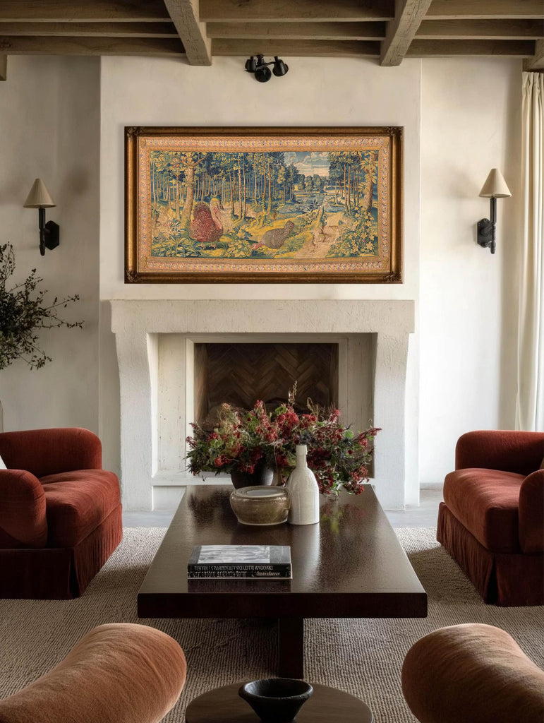 Fall Frame TV art verdure tapestry with Turkeys Thanksgiving, image 6