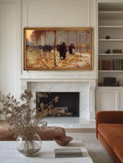 Autumn Art for Frame TV | Muted Fall Landscape City Street Scene | Impressionist | Farmhouse Rustic | French Country Decor | French Painting