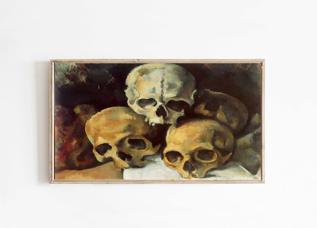 Halloween Art for Frame TV | Moody Skulls | Digital Download Painting | Vintage Art for Frame TV | Skeleton Art | Pirate Skulls