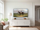 Equestrian Art for Frame TV | Fall Frame TV Art | English Polo Horse Artwork | Rustic Country Farmhouse Decor | Racehorse | Horse and Rider