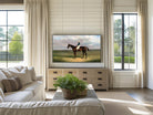 Equestrian Art for Frame TV | Fall Frame TV Art | English Polo Horse Artwork | Rustic Country Farmhouse Decor | Racehorse | Horse and Rider