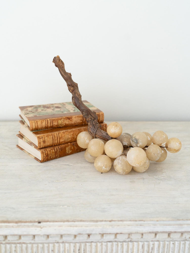 XL Alabaster Grapes, Italian Marble Midcentury Grape, MCM Bunch Grapes, Decorative Objects for Shelf, Decorative Objects Modern, Shelf Decor