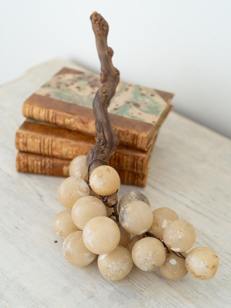 XL Alabaster Grapes, Italian Marble Midcentury Grape, MCM Bunch Grapes, Decorative Objects for Shelf, Decorative Objects Modern, Shelf Decor