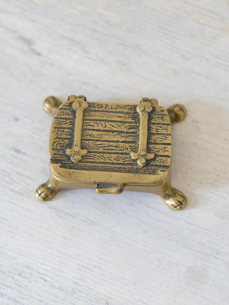 Antique Brass Stamp Box, Trinket Box, Stamp Holder, Brass Jewelry Box, Jewelry Keepsake, Ring Box, Jewelry Gift Box