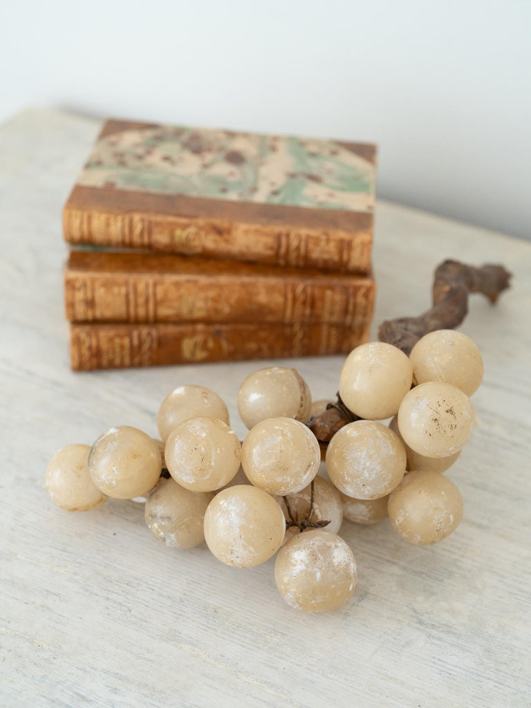 XL Alabaster Grapes, Italian Marble Midcentury Grape, MCM Bunch Grapes, Decorative Objects for Shelf, Decorative Objects Modern, Shelf Decor