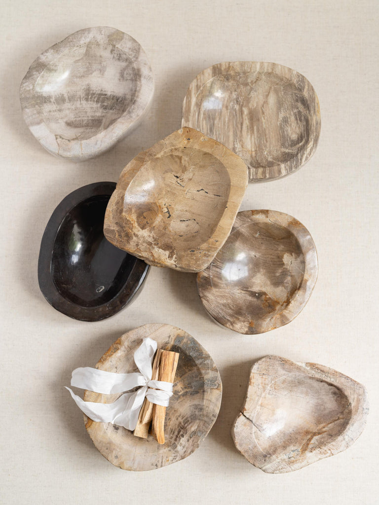 Stone Decorative Tray, Petrified Wood, Marble Bowl, Vintage Stone Bowl, Rustic Bowl, Coffee Table Accessories, Catchall, Marble Stone Dish