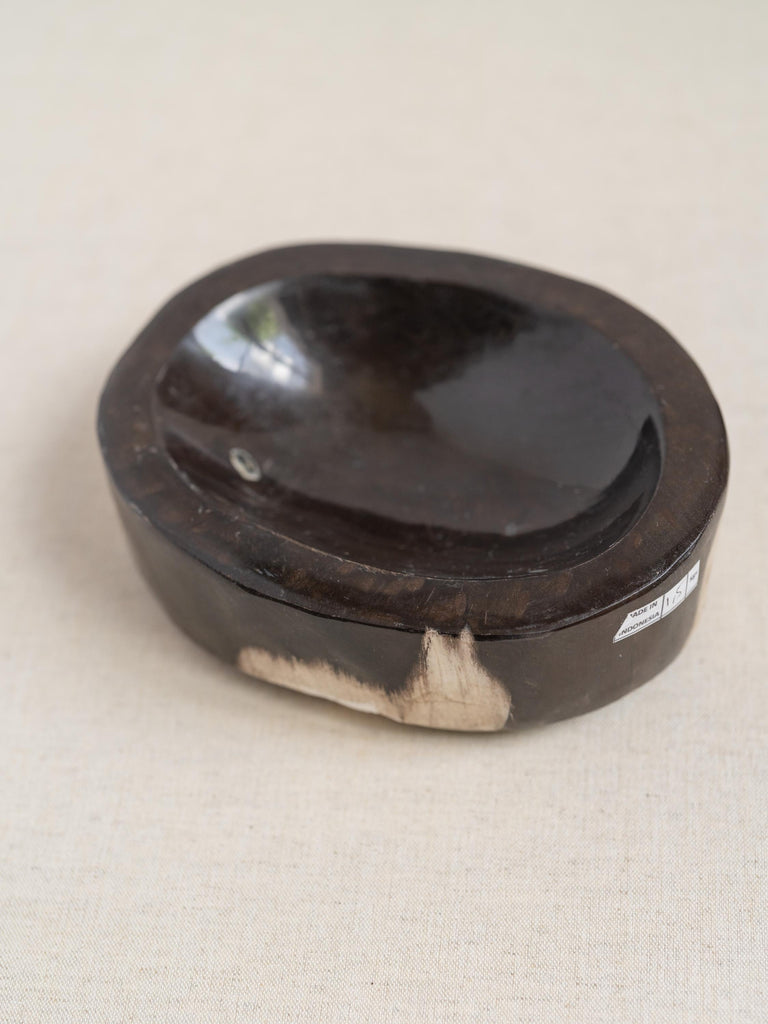 Stone Decorative Tray, Petrified Wood, Marble Bowl, Vintage Stone Bowl, Rustic Bowl, Coffee Table Accessories, Catchall, Marble Stone Dish