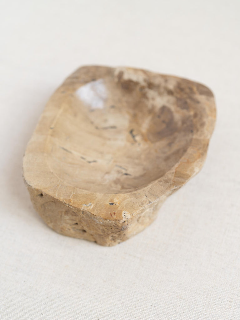 Stone Decorative Tray, Petrified Wood, Marble Bowl, Vintage Stone Bowl, Rustic Bowl, Coffee Table Accessories, Catchall, Marble Stone Dish