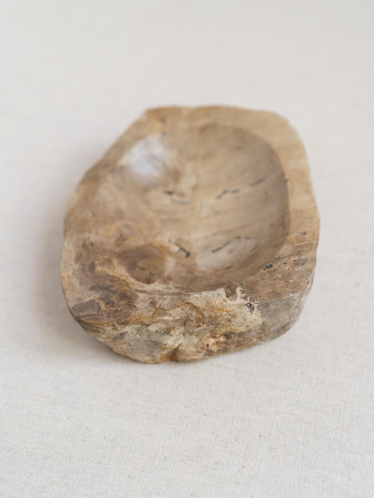 Stone Decorative Tray, Petrified Wood, Marble Bowl, Vintage Stone Bowl, Rustic Bowl, Coffee Table Accessories, Catchall, Marble Stone Dish