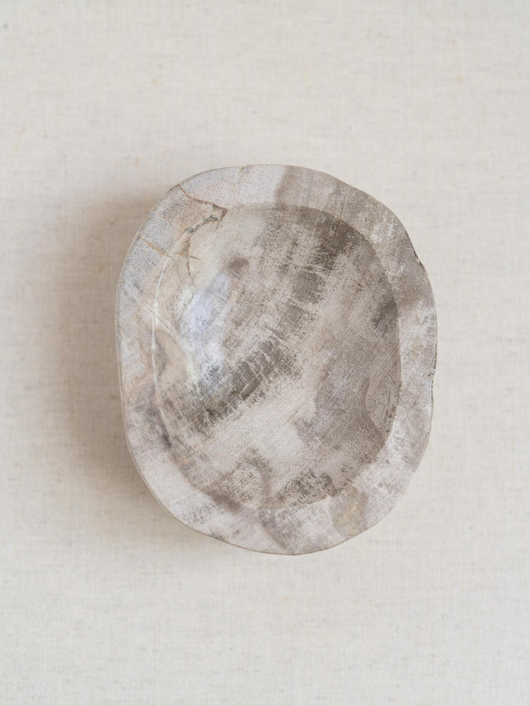 Stone Decorative Tray, Petrified Wood, Marble Bowl, Vintage Stone Bowl, Rustic Bowl, Coffee Table Accessories, Catchall, Marble Stone Dish