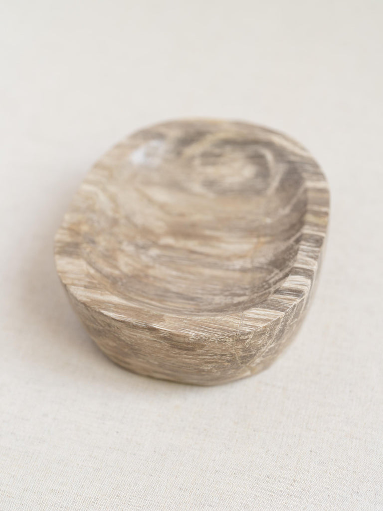 Stone Decorative Tray, Petrified Wood, Marble Bowl, Vintage Stone Bowl, Rustic Bowl, Coffee Table Accessories, Catchall, Marble Stone Dish