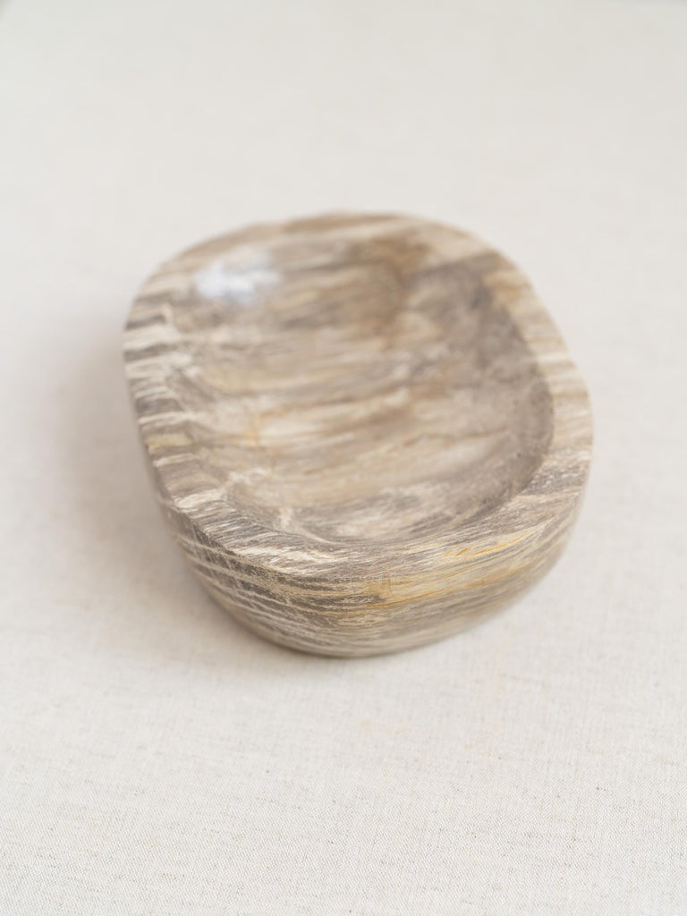 Stone Decorative Tray, Petrified Wood, Marble Bowl, Vintage Stone Bowl, Rustic Bowl, Coffee Table Accessories, Catchall, Marble Stone Dish
