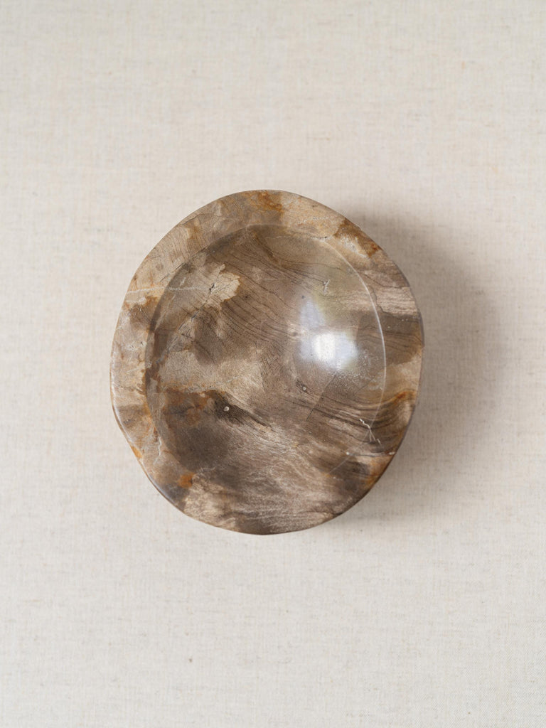 Stone Decorative Tray, Petrified Wood, Marble Bowl, Vintage Stone Bowl, Rustic Bowl, Coffee Table Accessories, Catchall, Marble Stone Dish