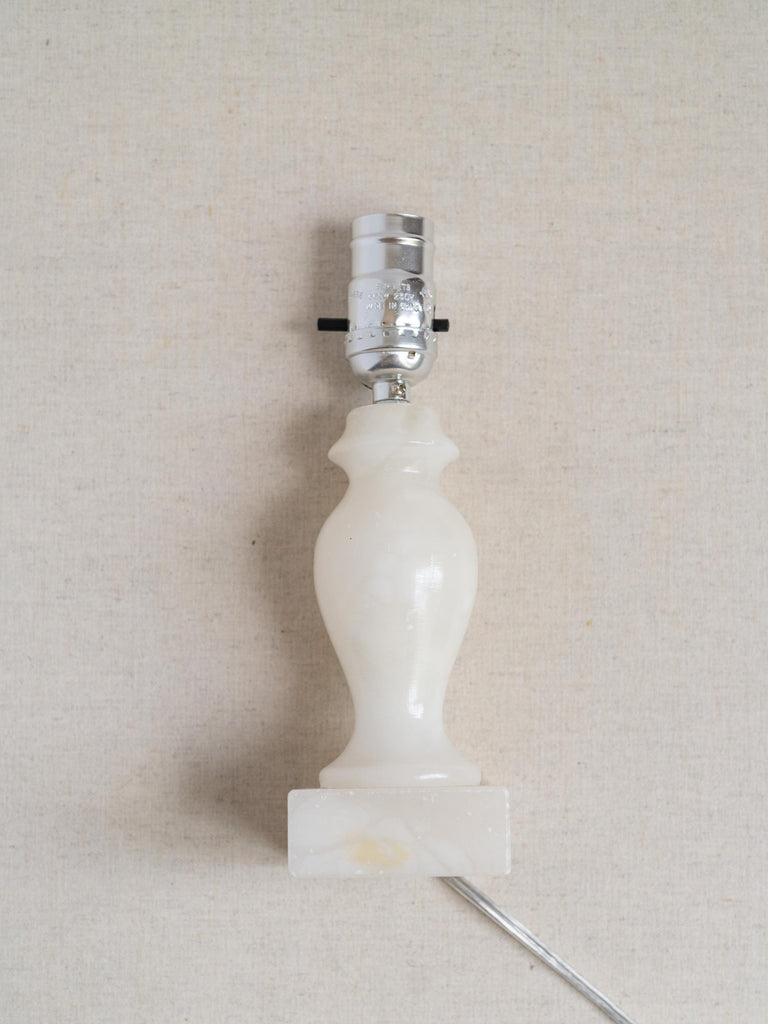 Vintage Alabaster Table Lamp, Candlestick Lamp, Small Table Lamp, Accent Lighting, Bedside Bedroom Table Lamp, Nightstand Light, Marble Lamp