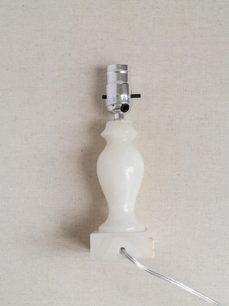 Vintage Alabaster Table Lamp, Candlestick Lamp, Small Table Lamp, Accent Lighting, Bedside Bedroom Table Lamp, Nightstand Light, Marble Lamp