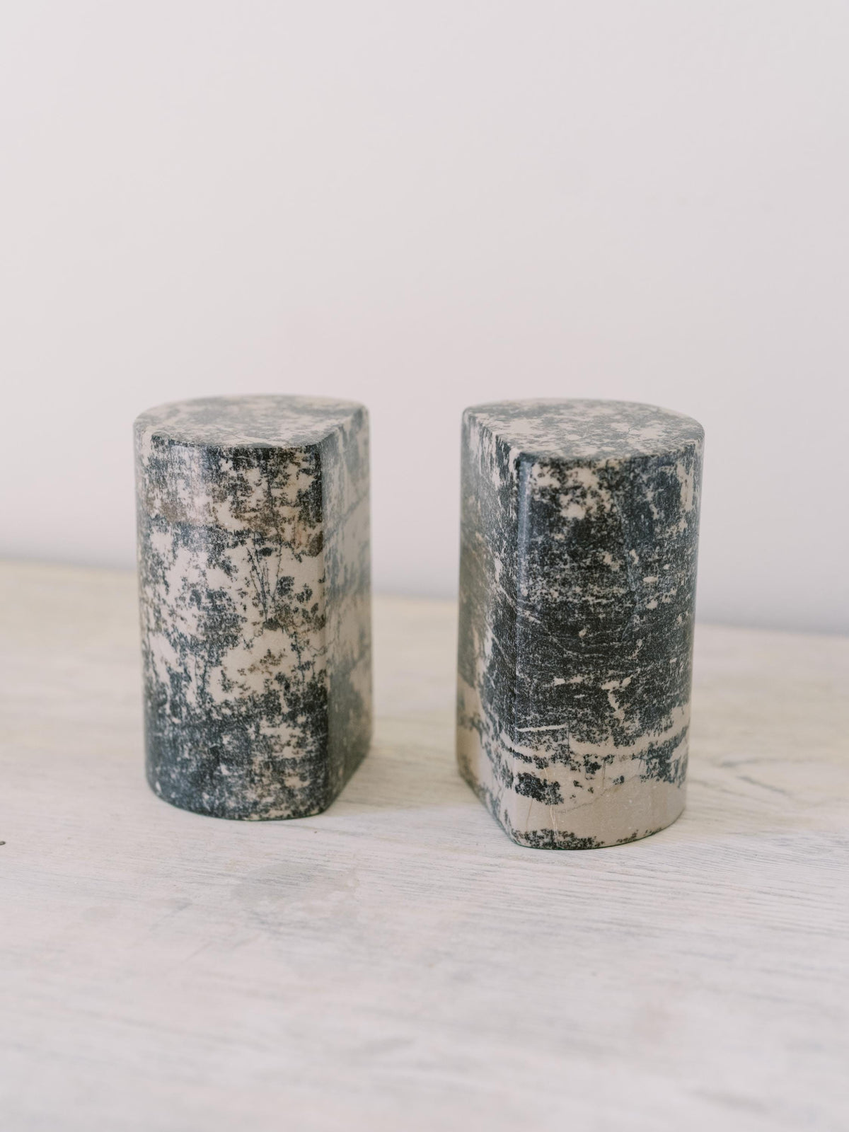 Vintage Stone Bookends Pair, Petrified Wood, Natural Stone Bookends, Vintage Book Ends, Bookshelf Accessories, Polished Stone Bookends