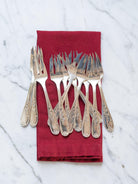 Vintage French Hotel Silver Dessert Cake Forks Set of 12, Hotel Silver Plate, Rustic Farmhouse Kitchen, Vintage Floral Silverware
