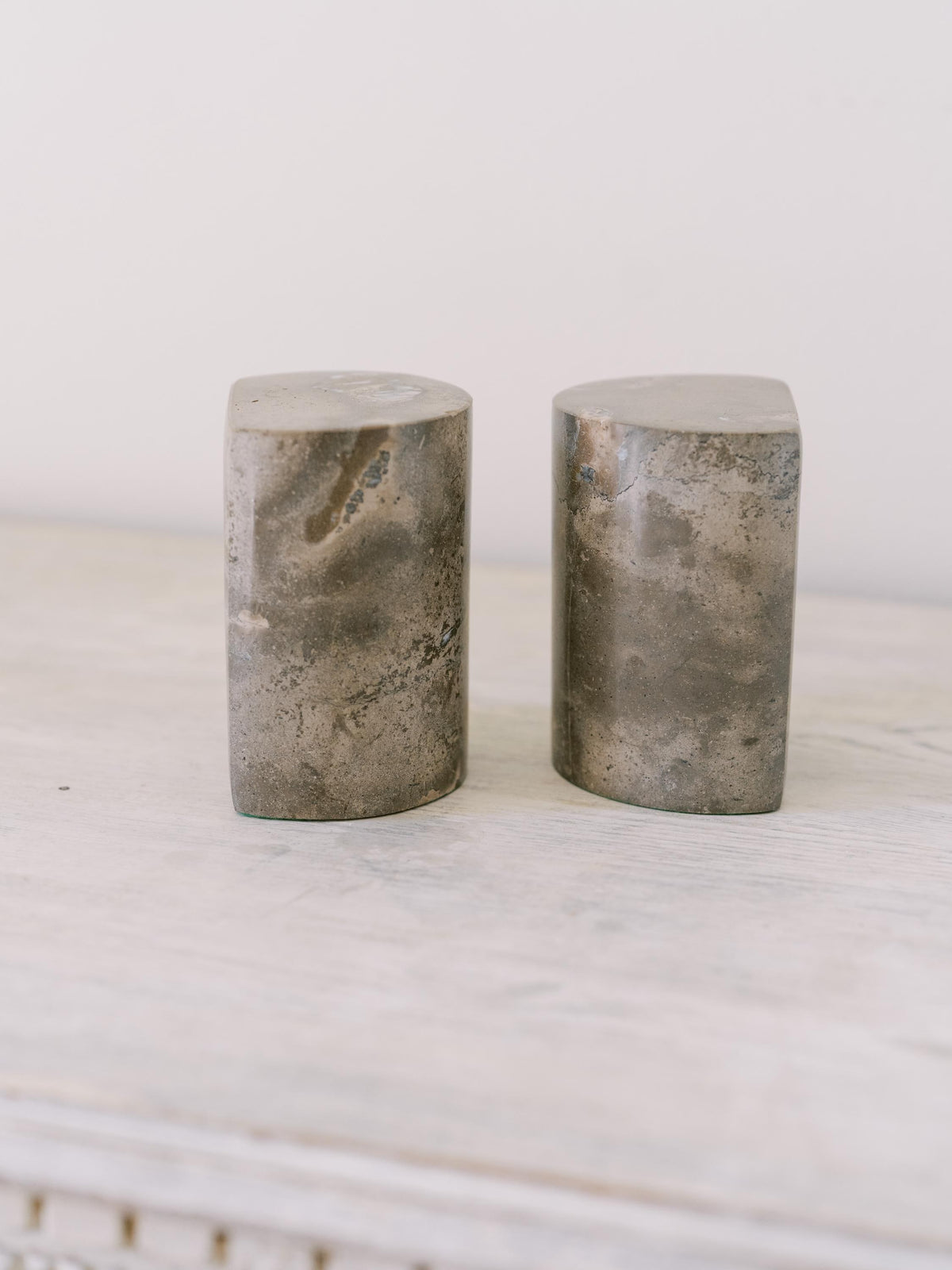 Vintage Stone Bookends Pair, Petrified Wood, Natural Stone Bookends, Vintage Book Ends, Bookshelf Accessories, Polished Stone Bookends