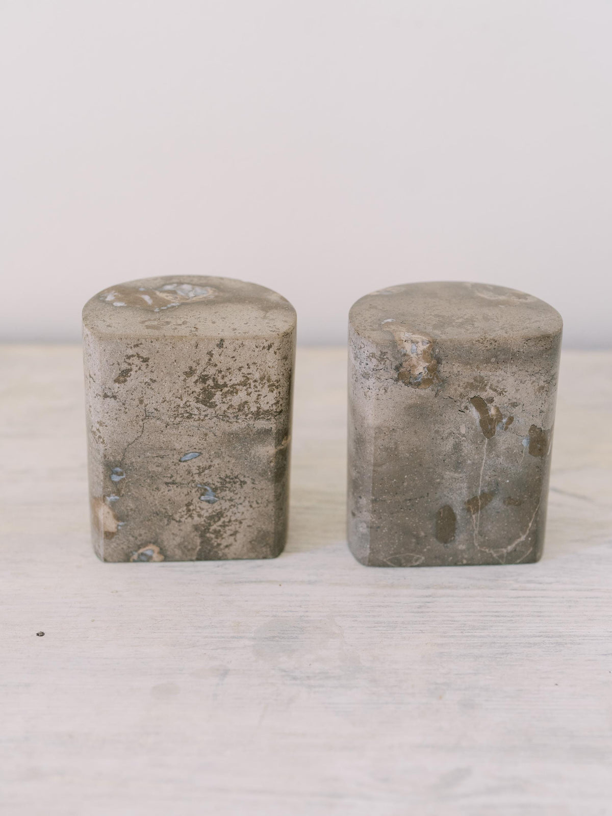 Vintage Stone Bookends Pair, Petrified Wood, Natural Stone Bookends, Vintage Book Ends, Bookshelf Accessories, Polished Stone Bookends
